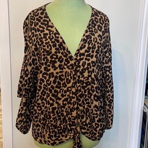 Cheetah Print Blouse